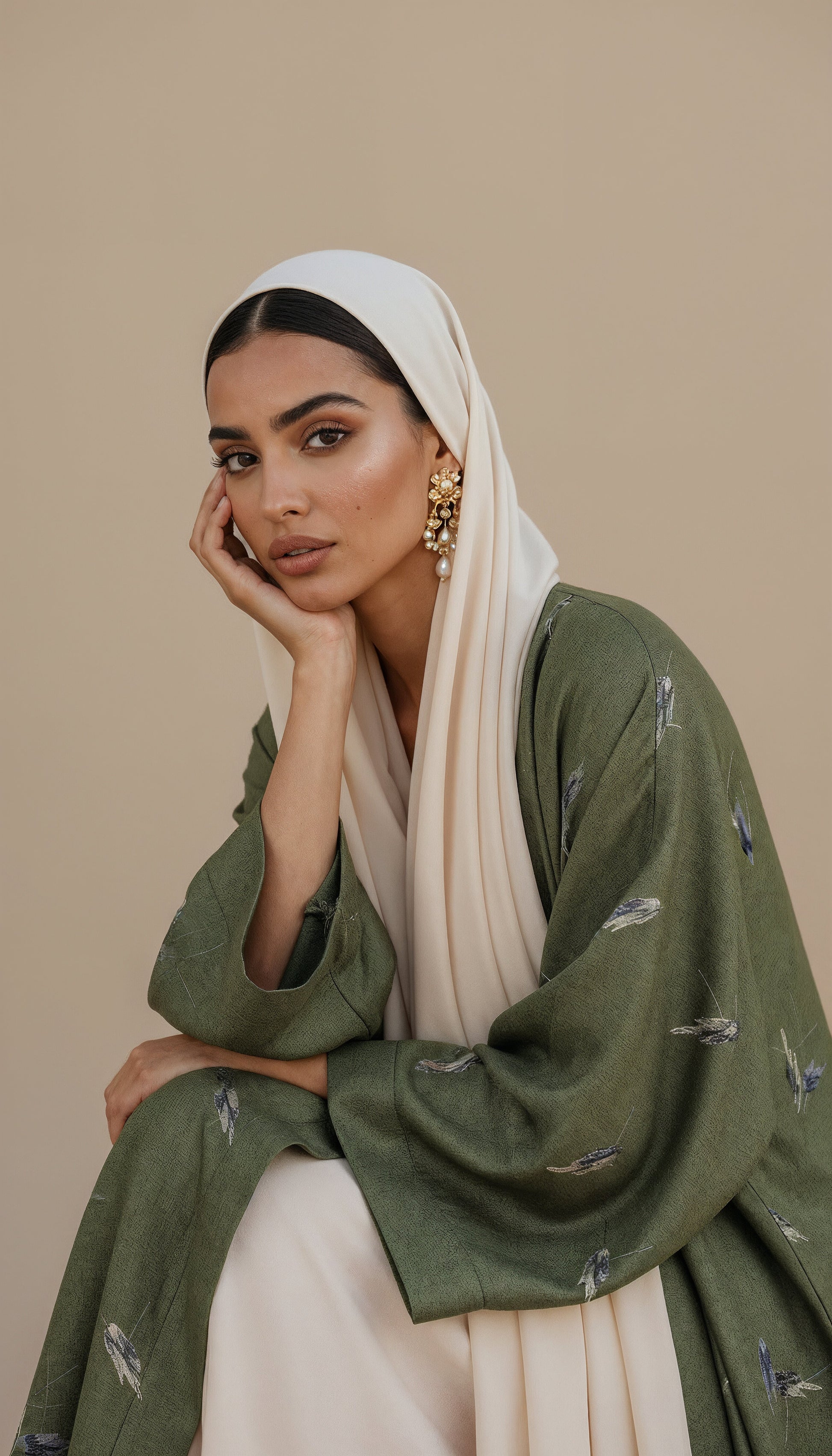 Noor Grace - Elegant green abaya 54 Noor Grace - Elegant green abaya 54